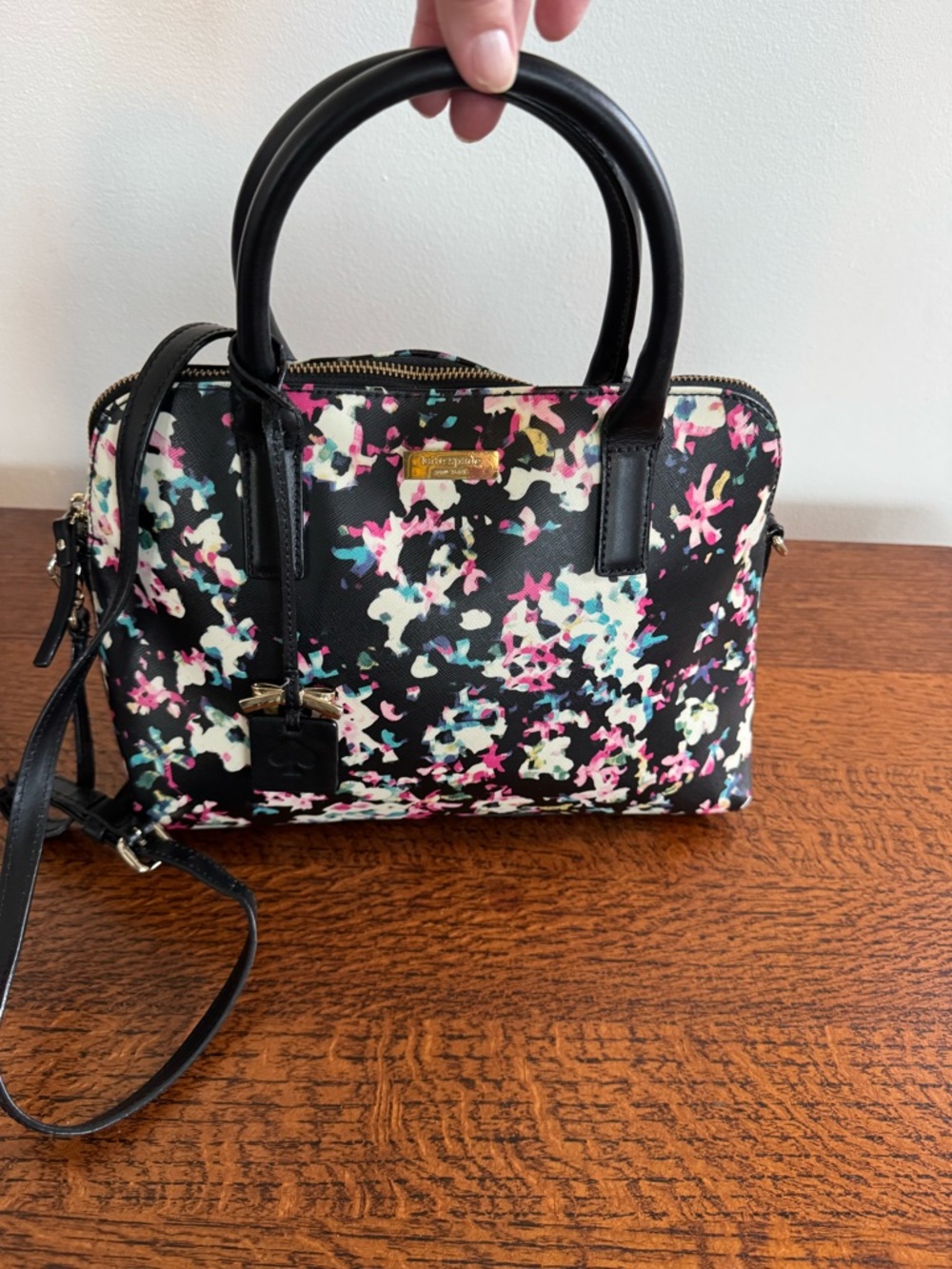 Kate Spade Brightwater Drive Small Rachelle Floral Satchel/Crossbody - EUC